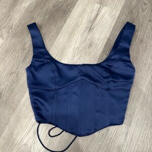 BRAND NEW Guizio Blue Corset Top